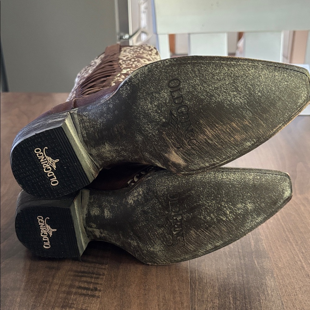 Old Gringo brown cream cowboy boots size 6.5. Never worn - Picture 7 of 8
